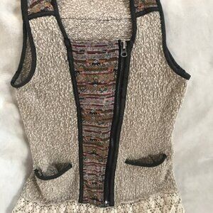Unique Bohemian Sweater Vest by BKE - Like New